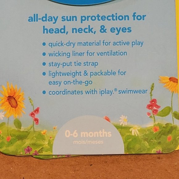 I Play Bucket Sun Hat 0-6 Months Turquoise - Picture 5 of 8